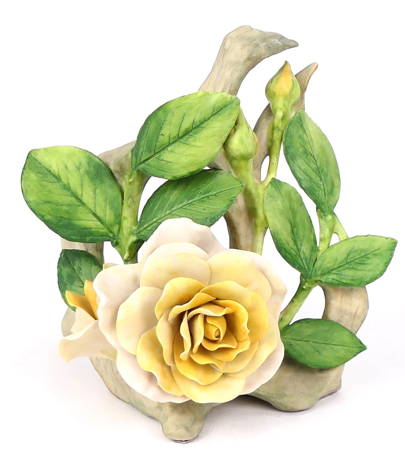 Cybis "Rose" Porcelain Figurine: Porcelain figurine by Cybis titled "Rose", signed. Size: 6"w x 3"d x 5.25"h