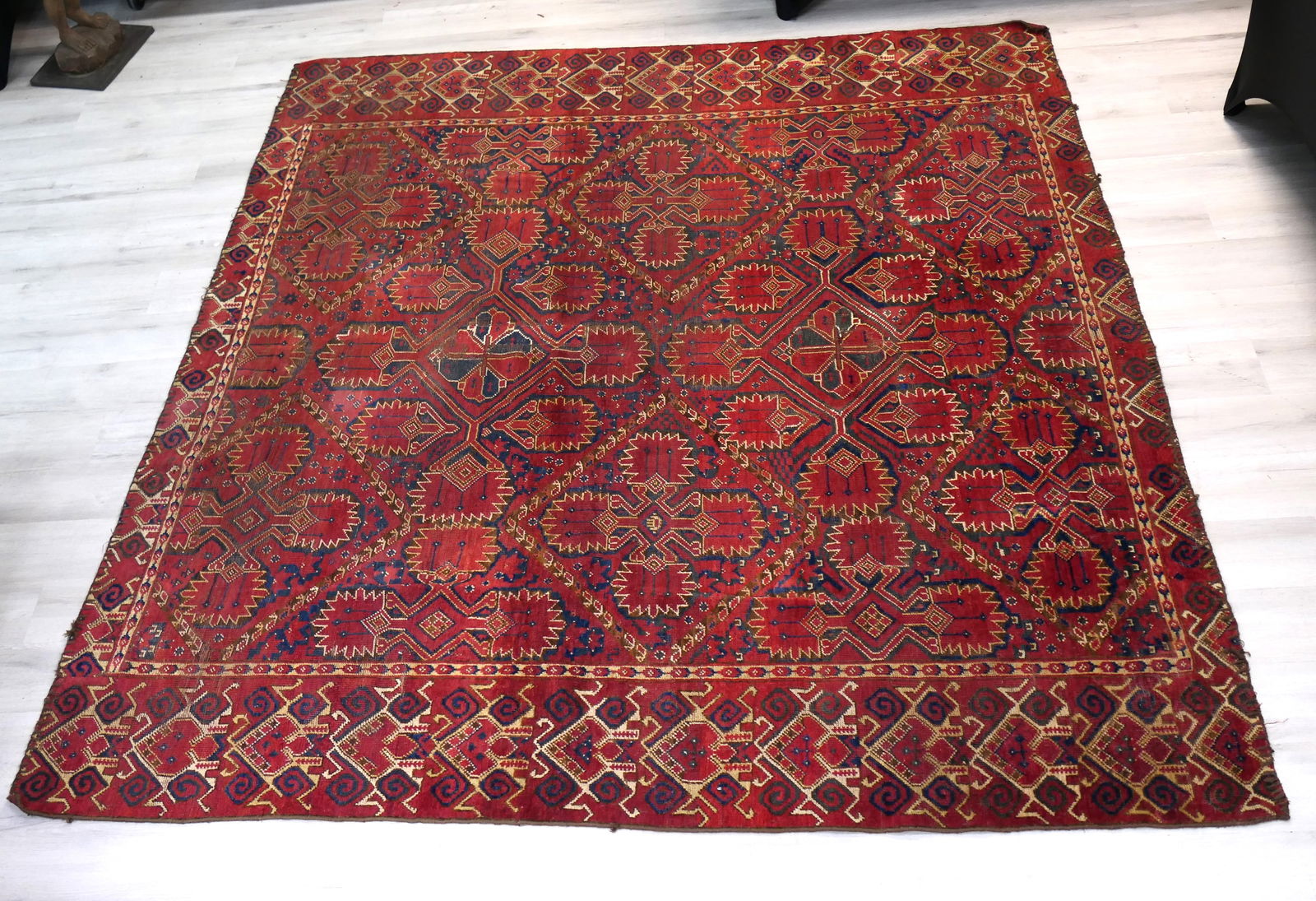 Hand Woven Turkish Style Wool Area Rug (1 of 6)