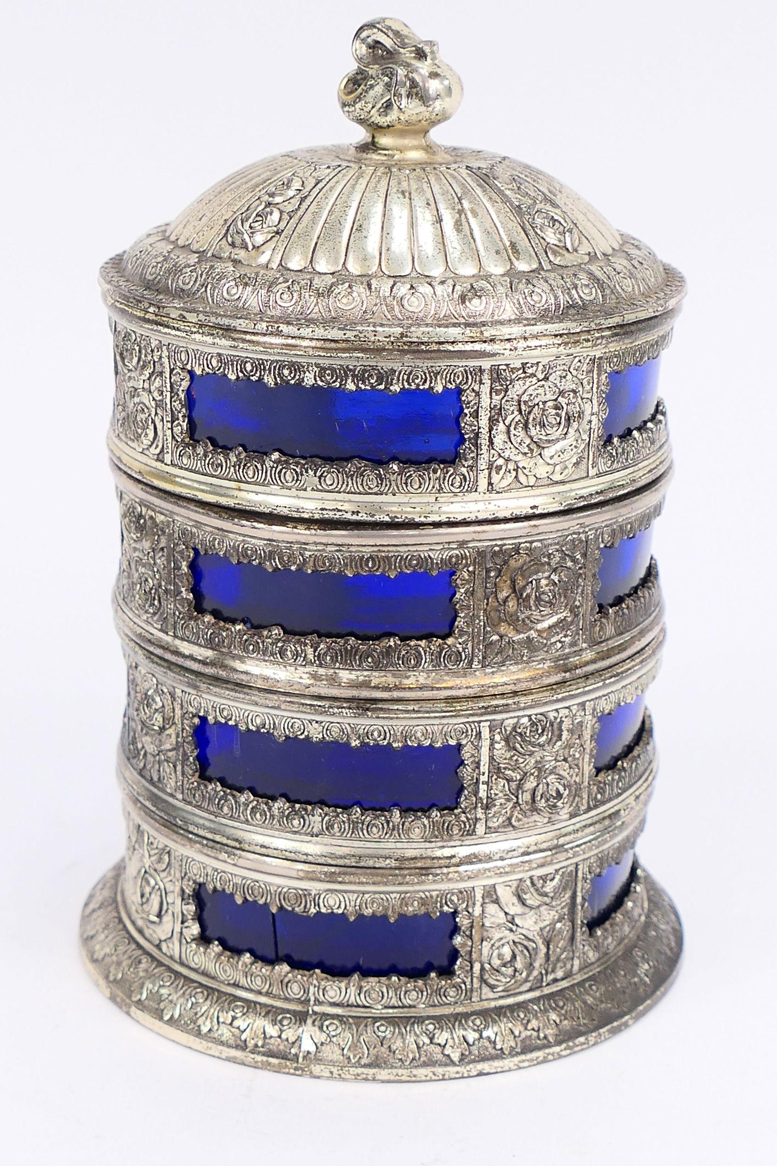 Cobalt Glass Stacking Dishes (1 of 9)