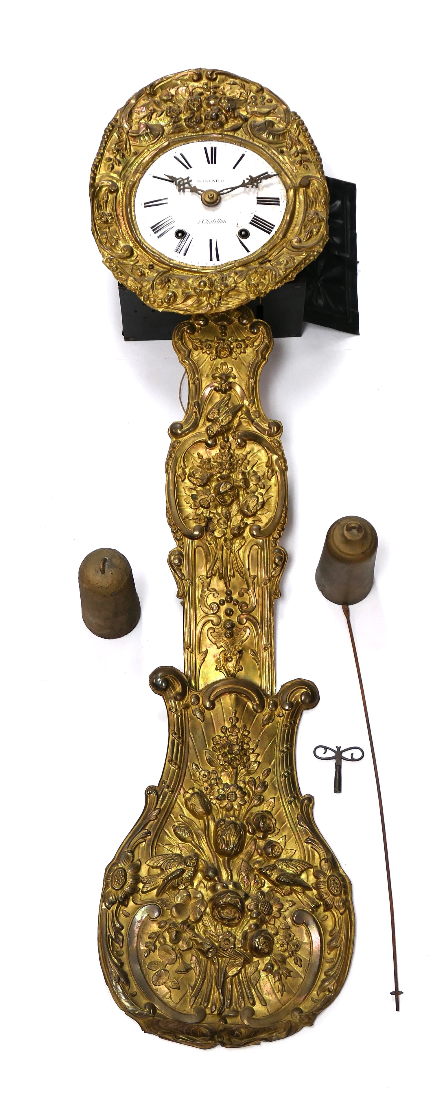 Antique French Morbier Wall Clock (1 of 8)