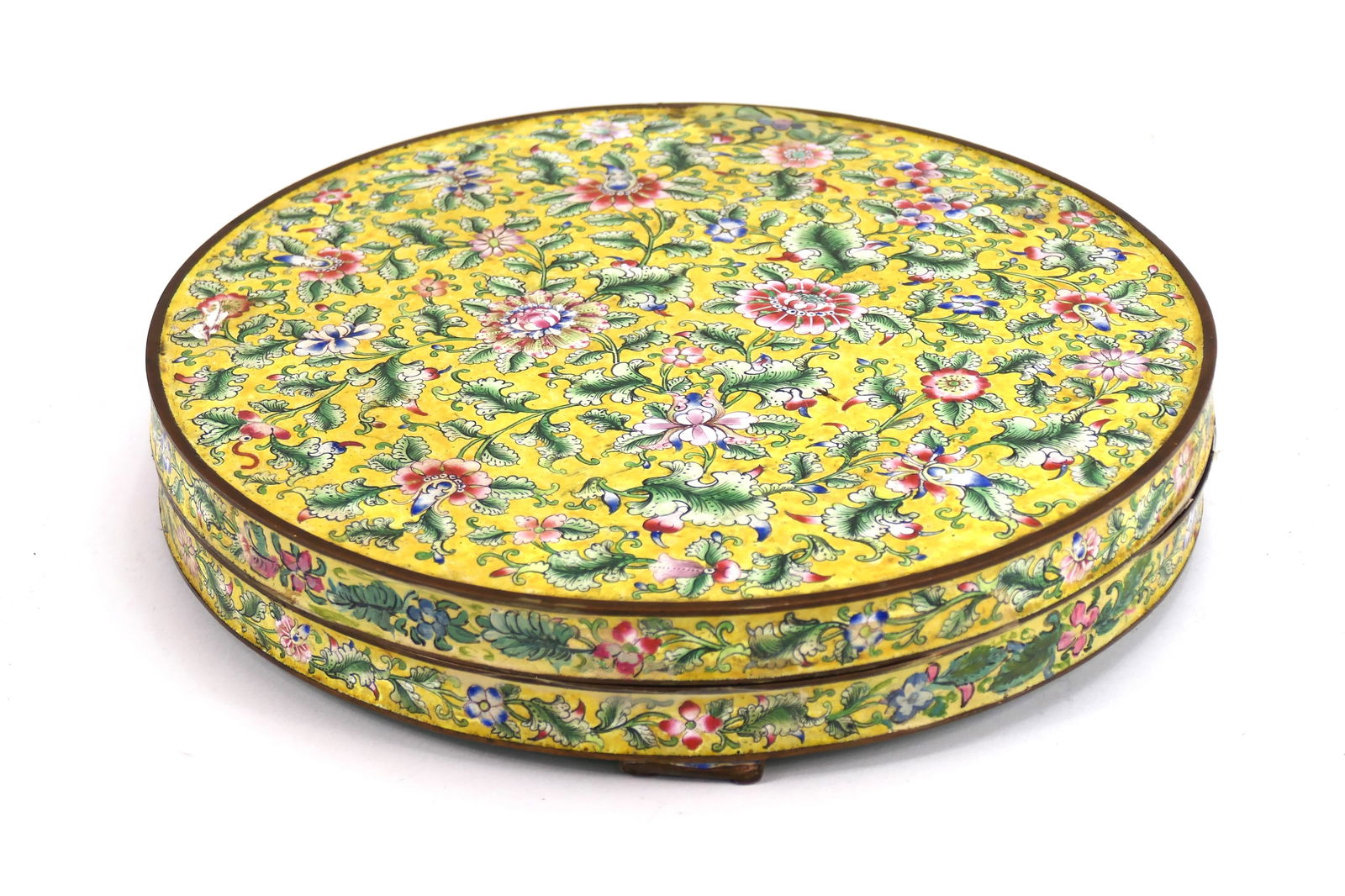 Round Enameled Lidded Container (1 of 5)