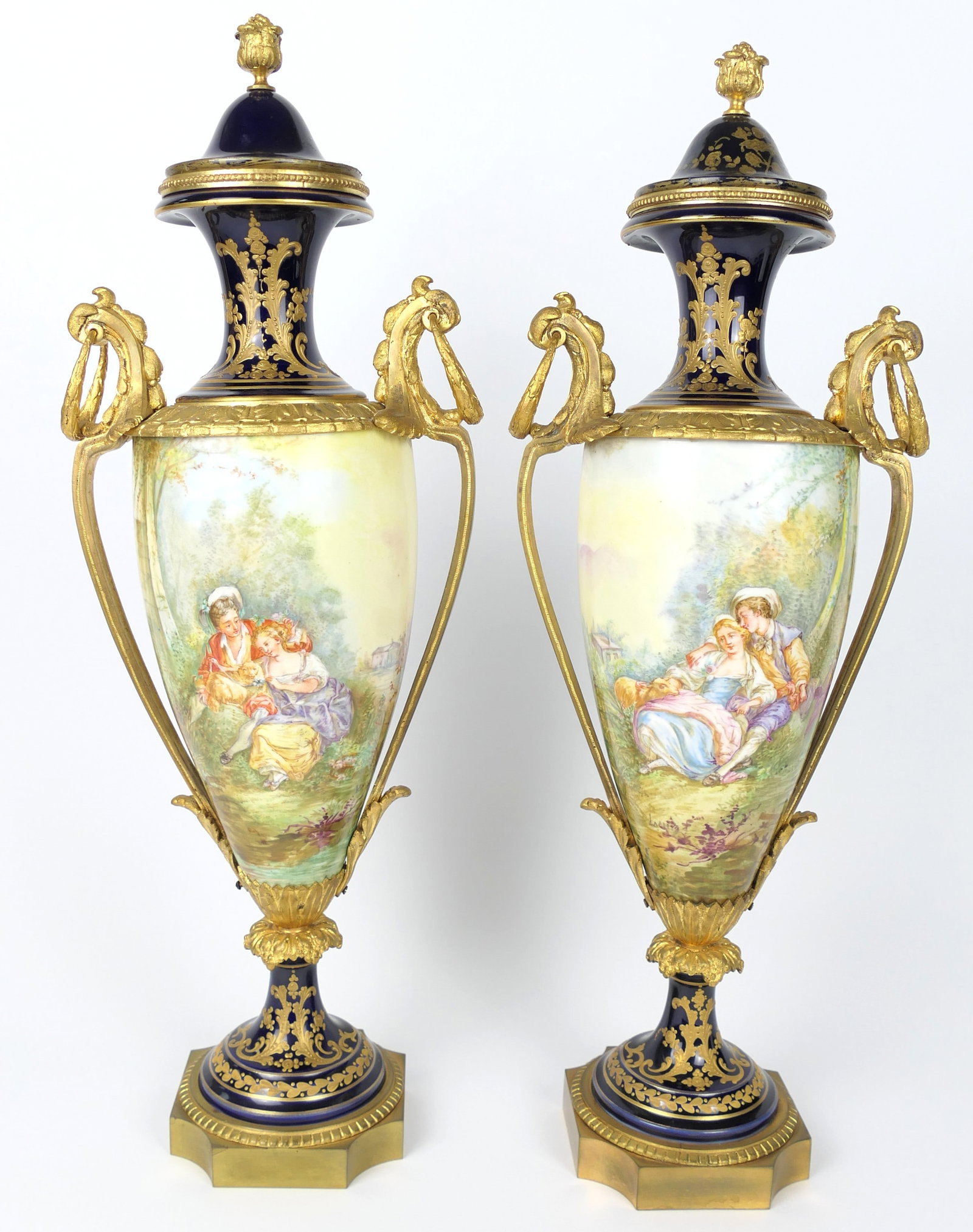 Antique Sevres Porcelain Urn Pair (1 of 13)