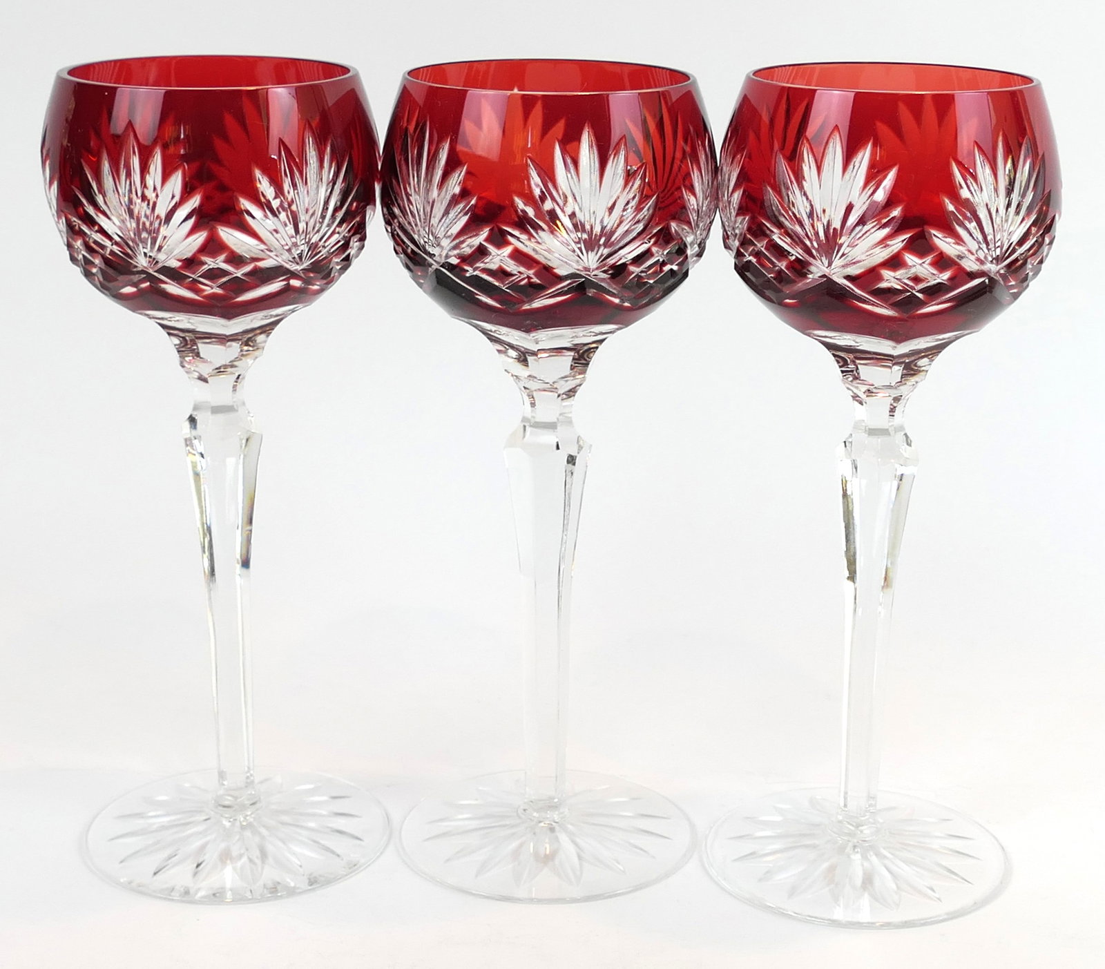Three Red Ajka Goblets (1 of 2)