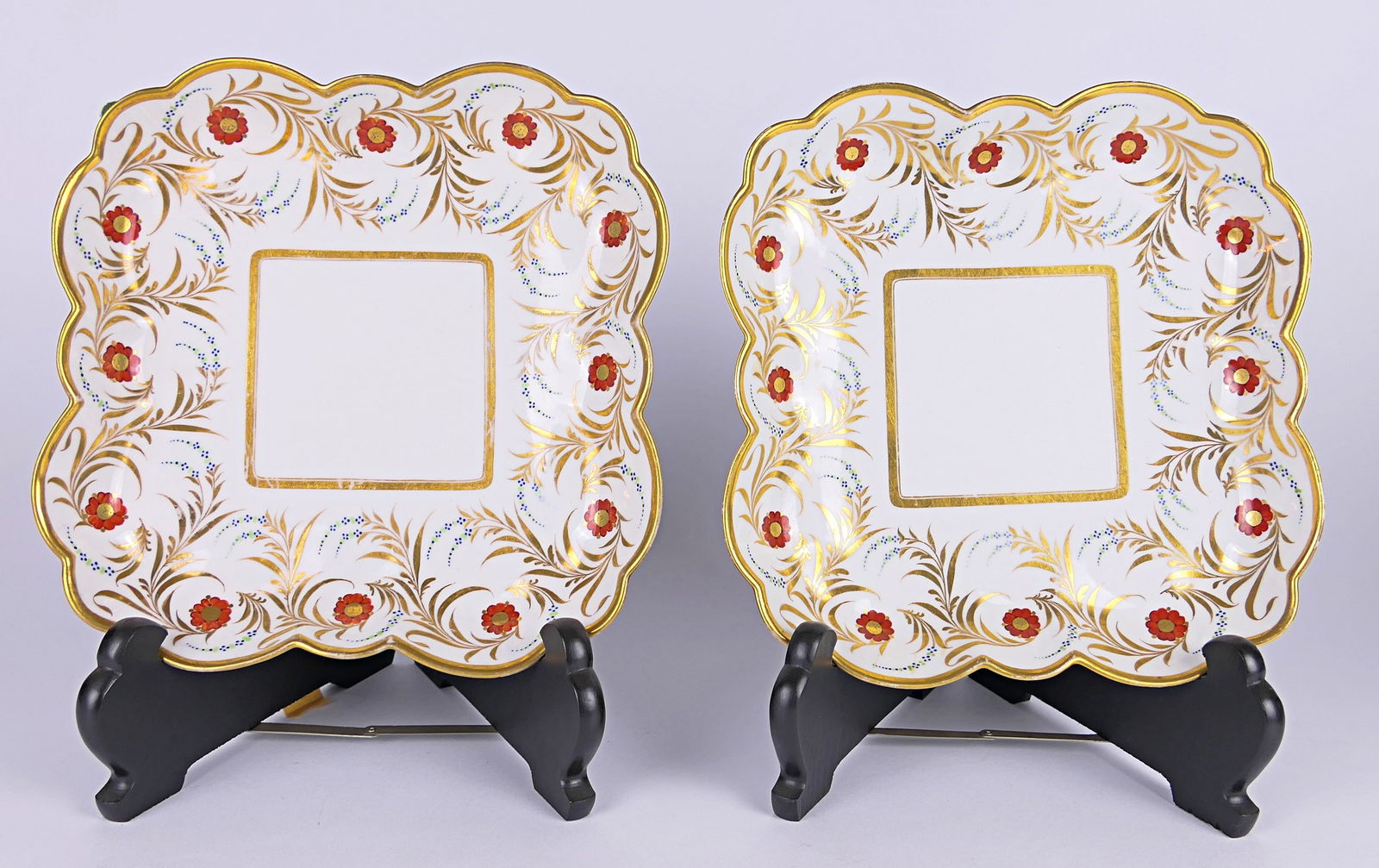 Antique Flight, Barr, and Barr Porcelain Dish Pair (1 of 9)