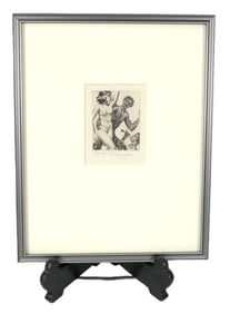 "Satyr's Dance" Etching by Morris Henry Hobbs