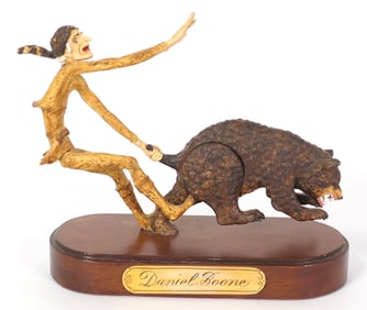 Barney Bright Cast Iron Daniel Boone Figurine
