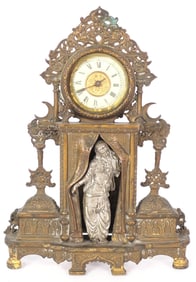 Brass Harem Girl Clock
