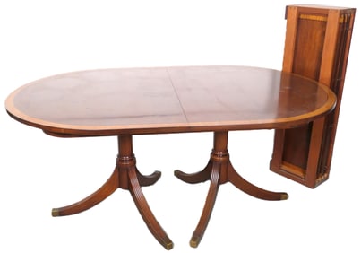 Modern Mahogany Finish Dining Table
