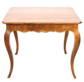 French Mahogany Scalloped Apron Lamp Table