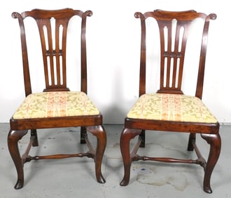 Pair of Mahogany Side Chairs