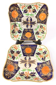 Pair of English Square Dishes