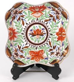 Antique Chamberlain Worcester Square Dish