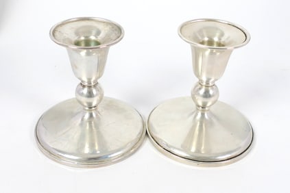 Pair of Weighted Sterling Candle Holders