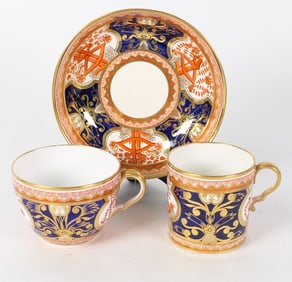 Three Piece Antique Spode Creamware