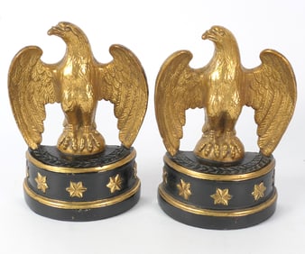 Pair of Borghese Brass Eagle Bookends