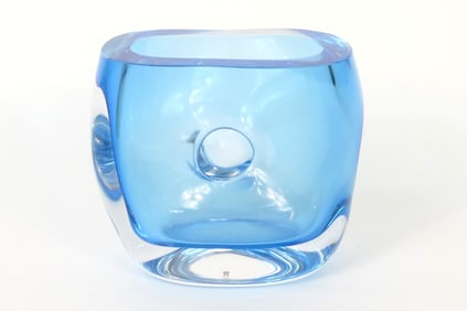 Heavy Art Glass Vase by Mats Jonasson