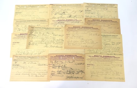 Antique Western Union Telegraph Telegrams