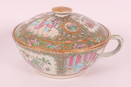 Antique Rose Medallion Chamber Pot