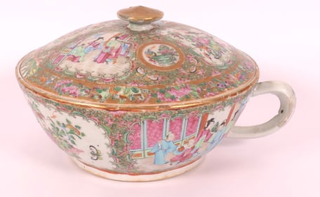 Antique Rose Medallion Chamber Pot