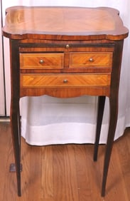 Louis XVI Style Walnut Bedside Table