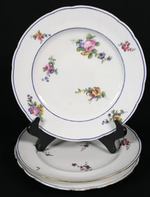 Three Antique Sevres Plates