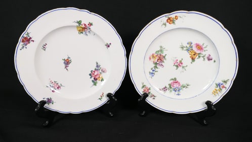Two Antique Sevres Plates