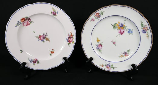 Two Antique Sevres Plates