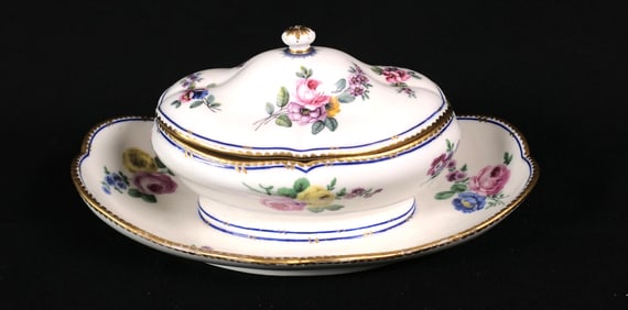 Antique Sevres Covered Dish