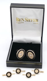 14K Gold Cuff Links and Studs