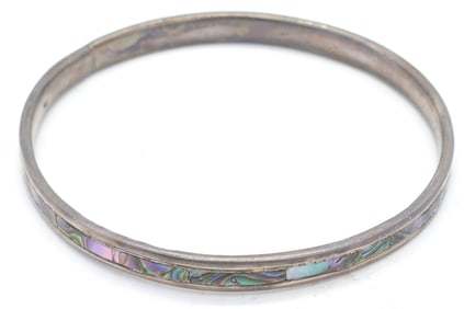Sterling and Mother of Pearl Bangle