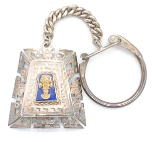 Sterling Aztec Key Chain