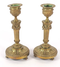Pair of Louis XVI Style Mini Candlesticks