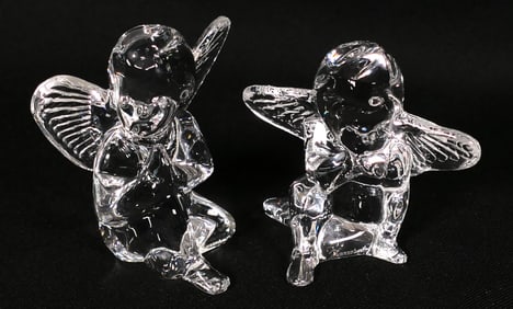 Two Baccarat Cherubs