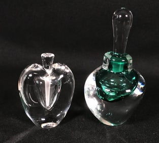 Two Crystal Perfume Bottles