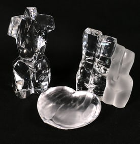 Three Daum Crystal Pieces