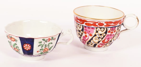 Two Antique Worcester Porcelain Cups
