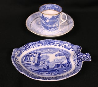 Antique Miles Mason Can and Two Bowls