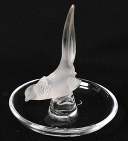 Lalique Pheasant Ring Dish