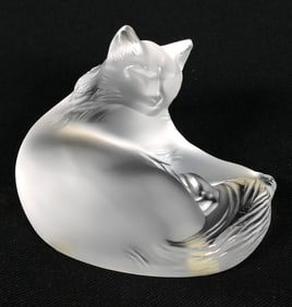 Lalique "Happy Cat" Paperweight