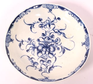 Dr Wall First Period Worcester Style Shallow Bowl