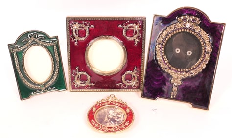 Four Enamel Picture Frames