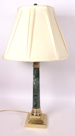 Corithian Style Marbleized Column Lamp