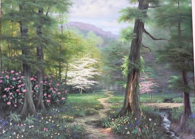 Oil on Canvas Landscape by Egidio Antonaccio