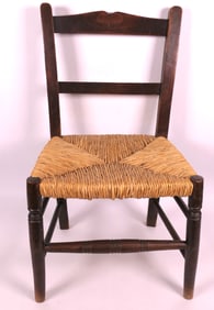 Antique Primitive Ladderback Child's Chair