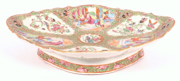 Antique Rose Medallion Footed Platter