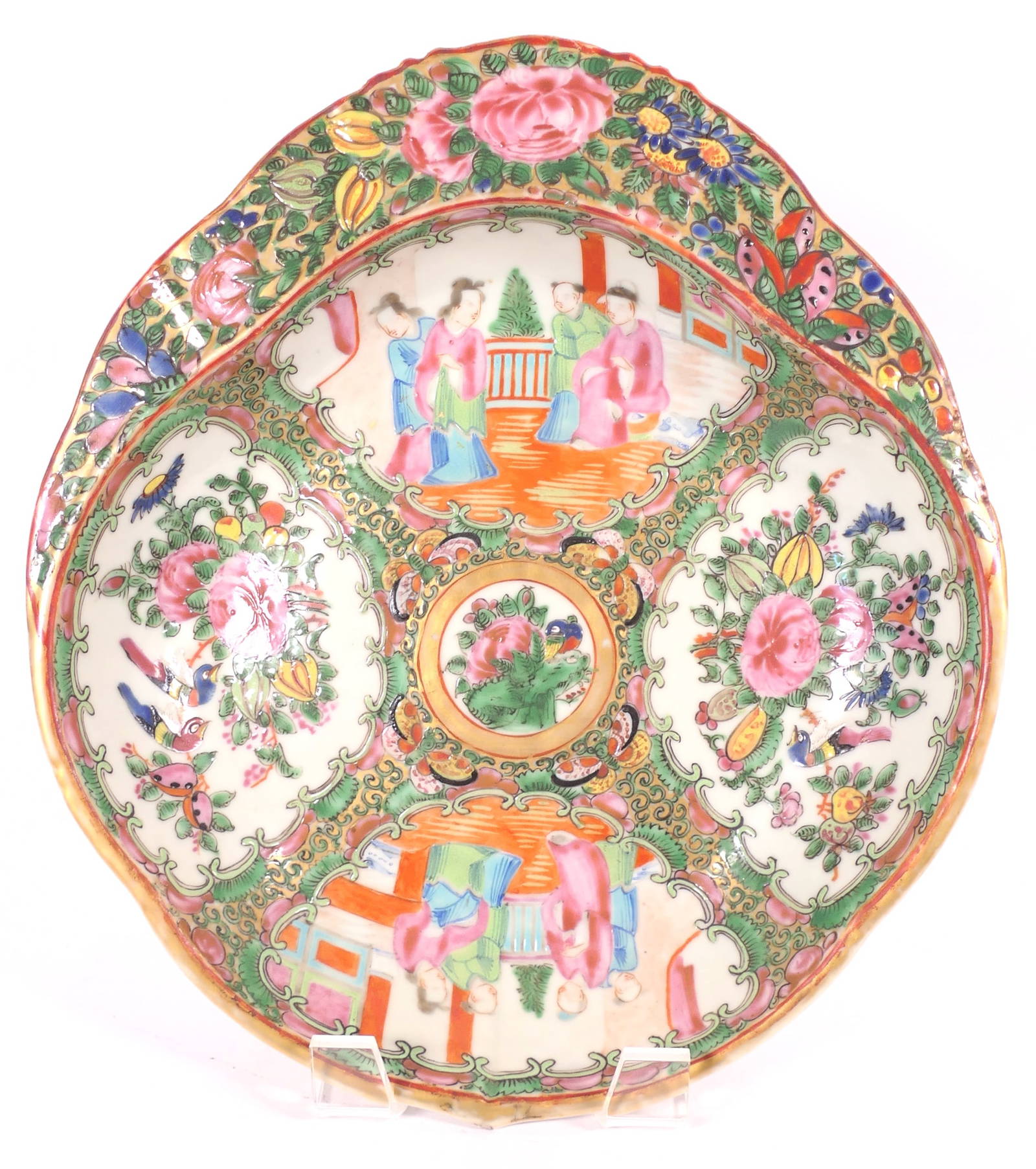 Antique Rose Medallion Shrimp Bowl