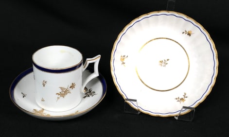 Antique Derby Bowl, Cup and Saucer