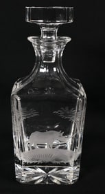 Four Queen Anne Crystal Decanter