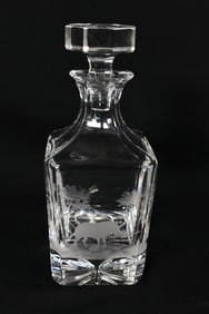Four Queen Anne Crystal Decanter