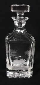 Four Queen Anne Crystal Decanter